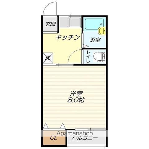 B-UNIT4(1K/1階)の間取り写真