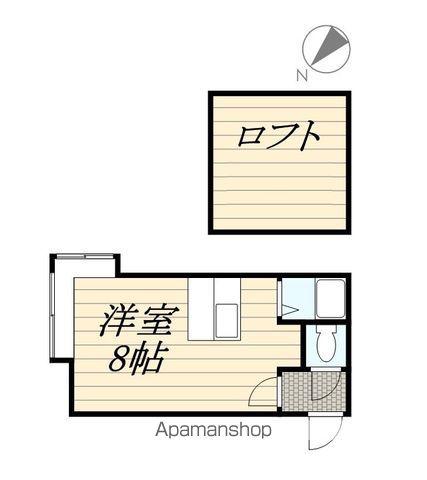 クラーク羊ヶ丘壱番館(ワンルーム/1階)の間取り写真