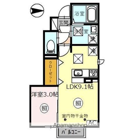 キキョウK.TツバキK.T キキョウK.T(1LDK/1階)の間取り写真