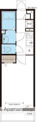 リブリ・東寺尾東台(1K/3階)の間取り写真