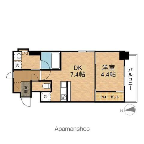 アピアランス(1DK/2階)の間取り写真