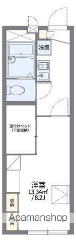 レオパレスグローリーMHKY(1K/1階)の間取り写真