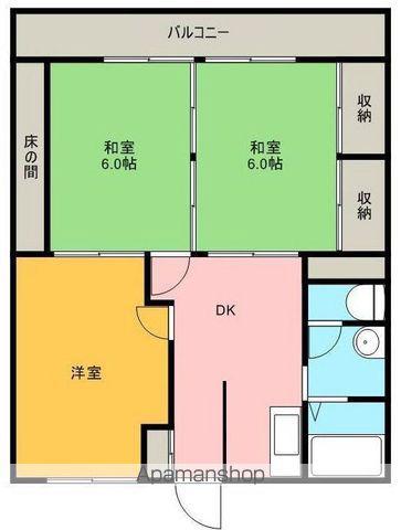 松本マンションⅡ(3DK/3階)の間取り写真