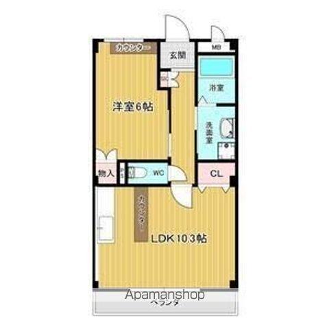 ラ・フォンテカーラ(1LDK/2階)の間取り写真