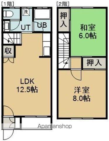 ファミリーコーポラス(2LDK/1階)の間取り写真