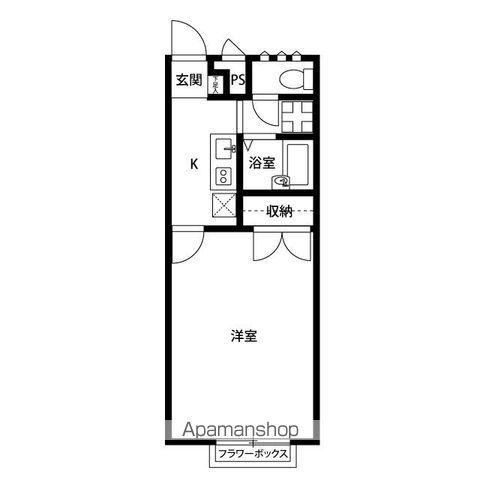アムールラフレシア(1K/2階)の間取り写真