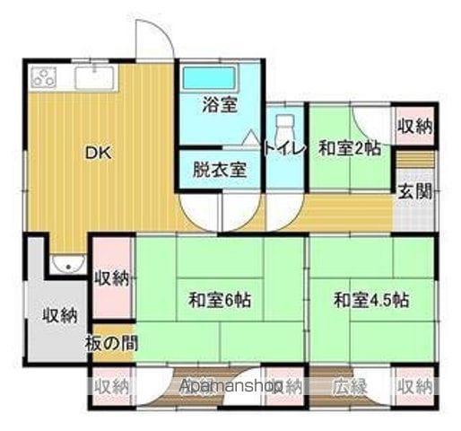 予讃線 中萩駅 徒歩13分 1階建 築42年(3DK)の間取り写真
