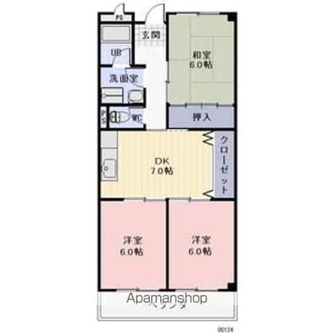 サンピース(3DK/2階)の間取り写真