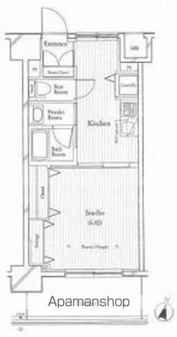 フィットエル仙台一番町(1K/4階)の間取り写真