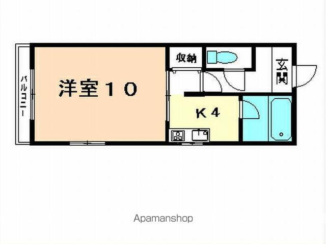 ファミール本町(ワンルーム/2階)の間取り写真