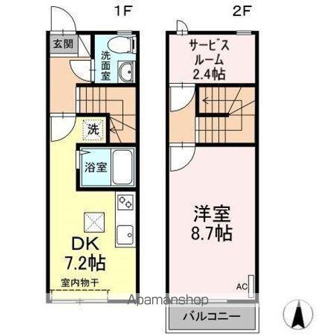 シンフォニー　Ⅰ(1DK)の間取り写真