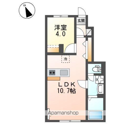 アジュール(1LDK/1階)の間取り写真