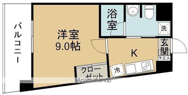 MKK中田(1K/3階)の間取り写真