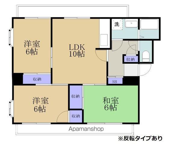 コーポ 大下(3LDK/2階)の間取り写真