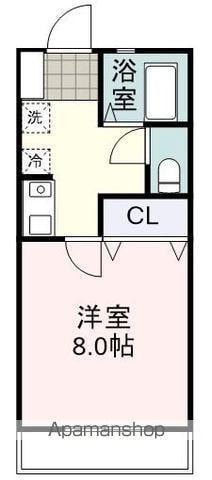 グリーンビーンズ(1K/1階)の間取り写真