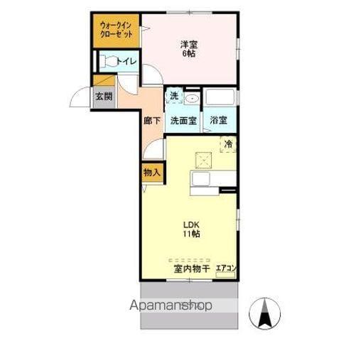 アルテシア雅Ⅱ(1LDK/1階)の間取り写真