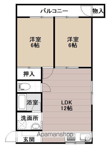 ITOBLD(2LDK/3階)の間取り写真