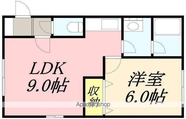 メゾンドアリス(1LDK/1階)の間取り写真