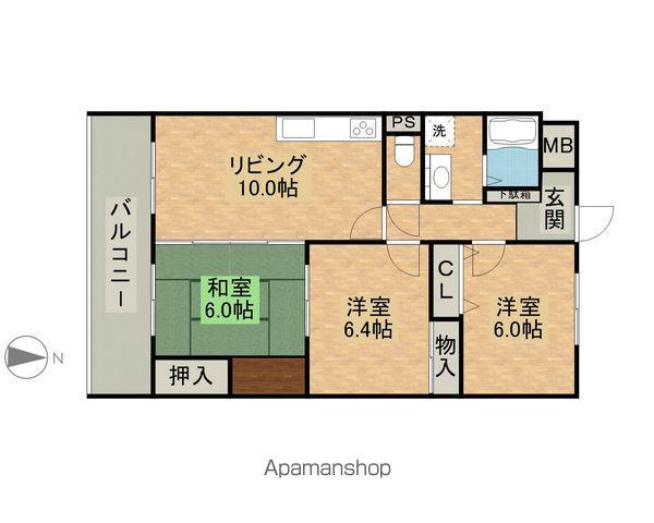 パールマンション手鎌(3LDK/7階)の間取り写真