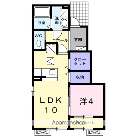 カーサ ドマーニ(1LDK/1階)の間取り写真