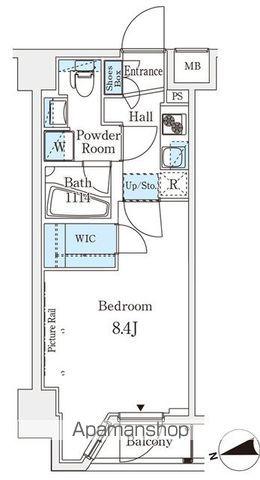 アジールコート山手動坂(1K/1階)の間取り写真