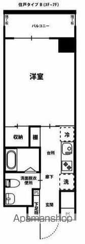 NIKKEI MARKS(1K/4階)の間取り写真