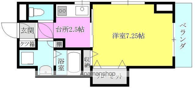 コスモマンション延岡(1K/2階)の間取り写真