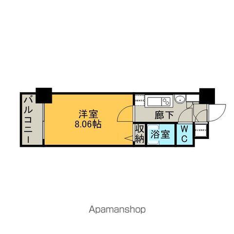 エンクレスト赤坂壱番館(1K/9階)の間取り写真