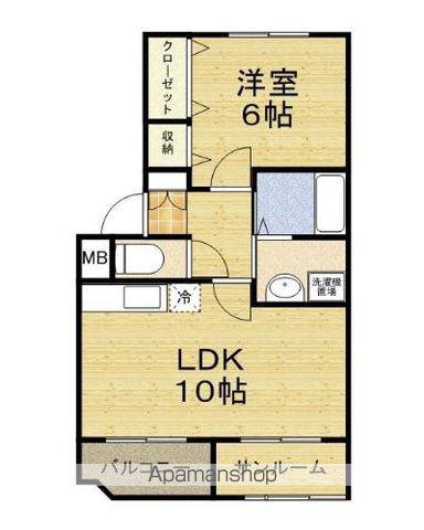 グリーンポート・YK(1LDK/2階)の間取り写真