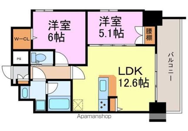 RAFFLE OZONEⅡ -サウス GARDEN-(2LDK/10階)の間取り写真