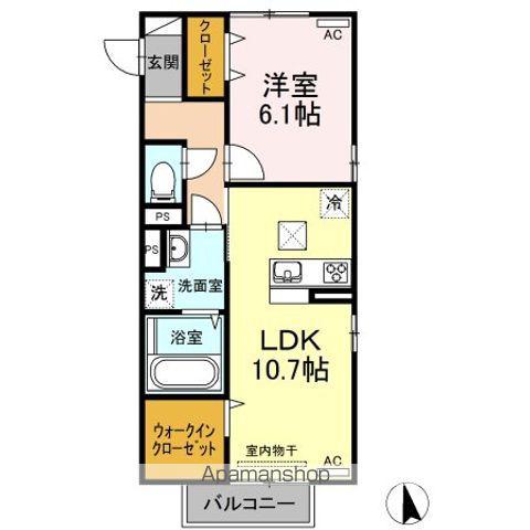 セジュール宮永(1LDK/1階)の間取り写真