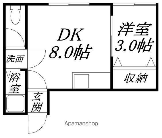 セントラルハイム(1DK/1階)の間取り写真