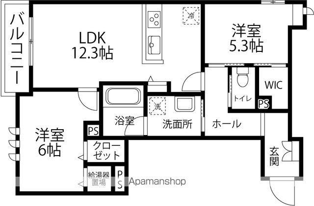 アビエルト金沢(2LDK/3階)の間取り写真