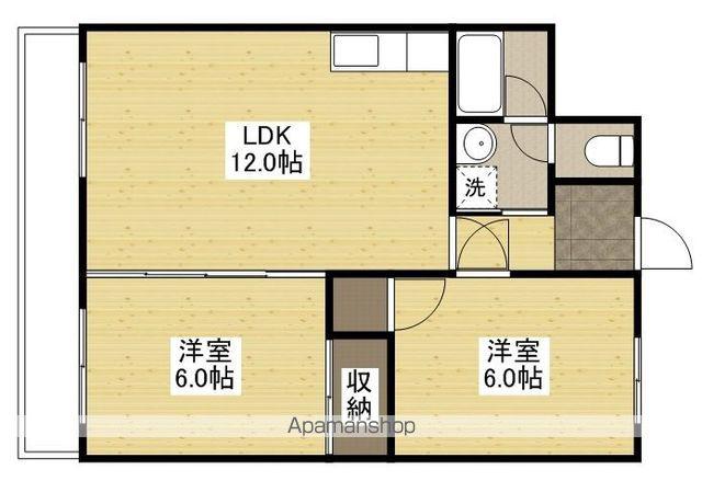 ハイネス横川(2LDK/6階)の間取り写真