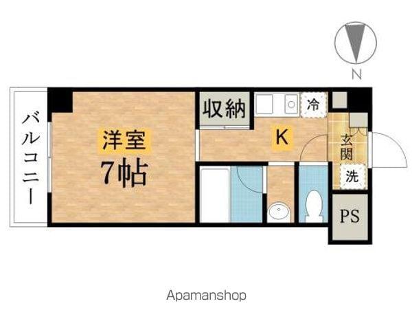 メゾンボヌール(ワンルーム/2階)の間取り写真