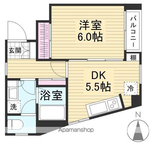 プリマヴェーラ町屋(1DK/2階)の間取り写真