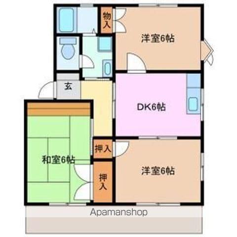 コンフォール(3DK/1階)の間取り写真