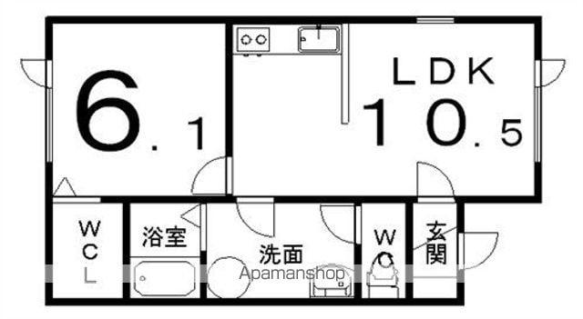 PROM-ST(1LDK/1階)の間取り写真