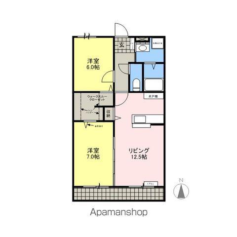 MEY FELICE(2LDK/2階)の間取り写真