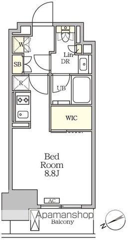 ザ・パークハビオ大森山王(ワンルーム/6階)の間取り写真