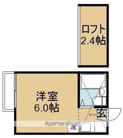 サットンプレイスネギシ(ワンルーム/1階)の間取り写真