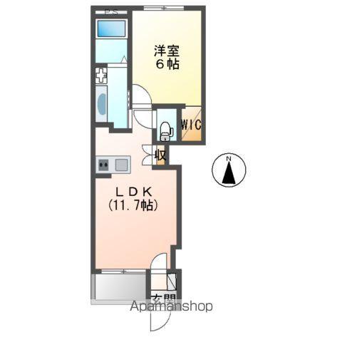 ポルトボヌール(1LDK/1階)の間取り写真