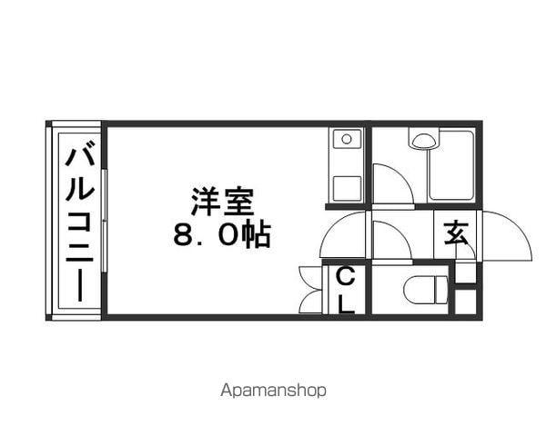 ロマネスク香椎(ワンルーム/3階)の間取り写真