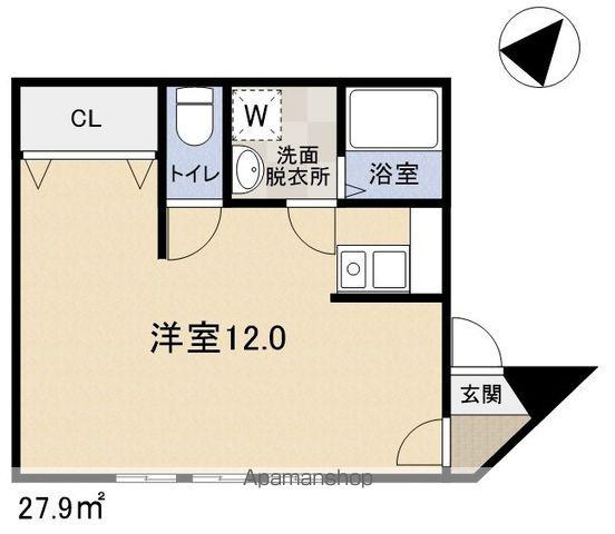 チェリーロックBD(ワンルーム/3階)の間取り写真