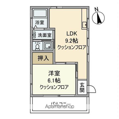 ミッキーハイム(1LDK/2階)の間取り写真