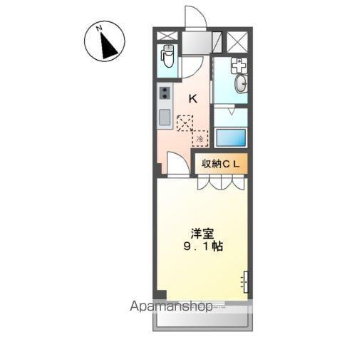 エルマーナ(1K/1階)の間取り写真