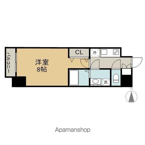 エスリード金山クラッシィ(1K/13階)の間取り写真