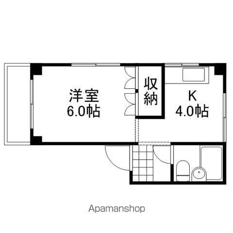 メゾンド京町(1K/3階)の間取り写真