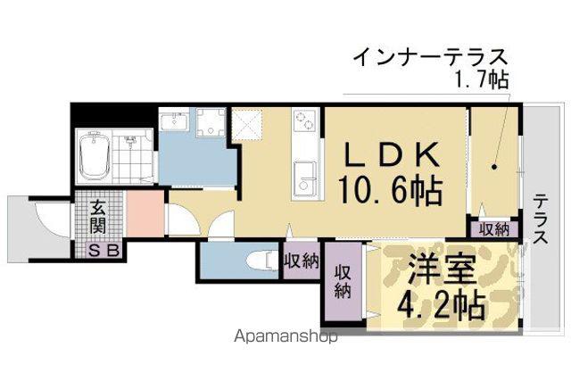 ファインビューヒルズIII(1LDK/1階)の間取り写真