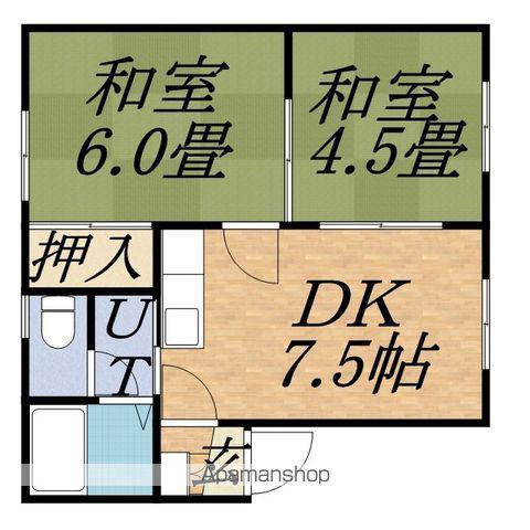 パステルハイツ(2DK/2階)の間取り写真